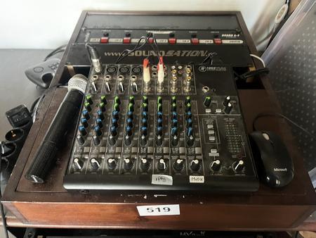 Musikanlage DJ Pult Soundstation 1202 VLZ 4BORD GS MIKRO MPA 400 Amp.