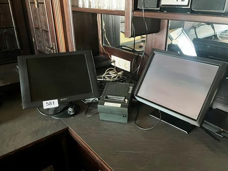 Kassensystem 2 x Monitor , 1 x Drucker