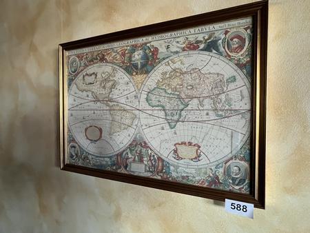 Wandbild Weltkarte ca. 76/55 cm