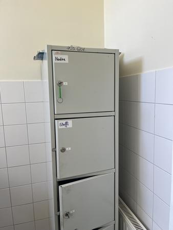 Handtaschenspind 6 Fcher mit 4 Schlssel 35/50/195 cm