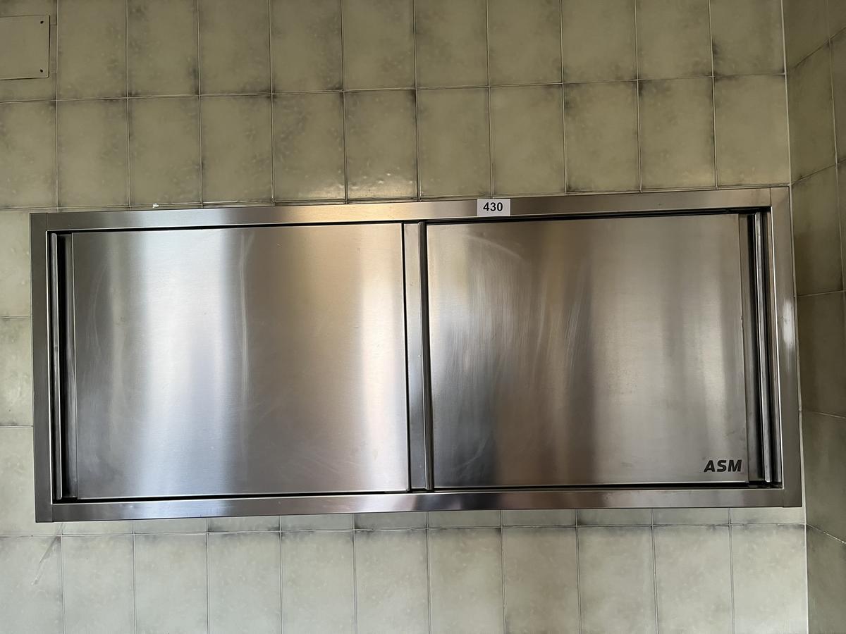 Edelstahl Hängeschrank mit Schiebetüren 2 Fachebene 160/65/40 cm?d=2025-09-16 23:53:03