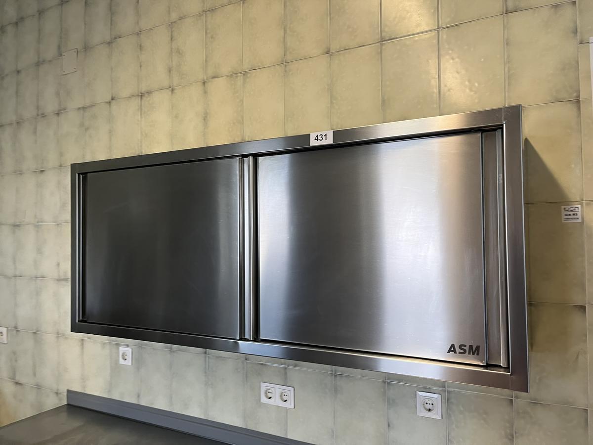 Edelstahl Hängeschrank mit Schiebetüren 2 Fachebene 160/65/40 cm?d=2025-09-16 22:22:21