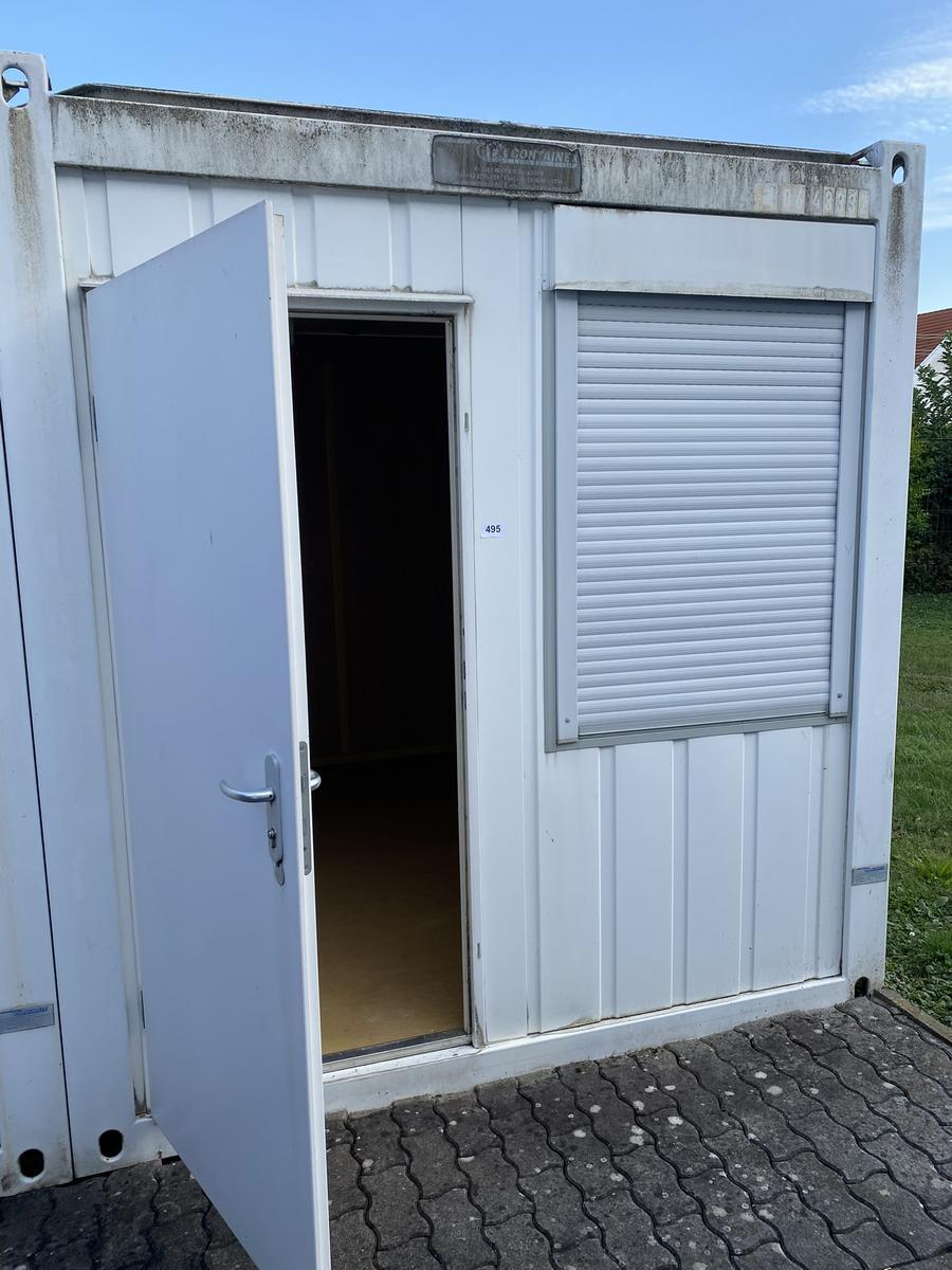Containex Bürocontainer 300/240/260 cm, 1 Türe, PVC Bodenbelage, Boden kaputt - Wasserschaden, 1 Stk. Fenster mit Rollo, E Installation, Baujahr 2000?d=2025-09-16 22:22:19