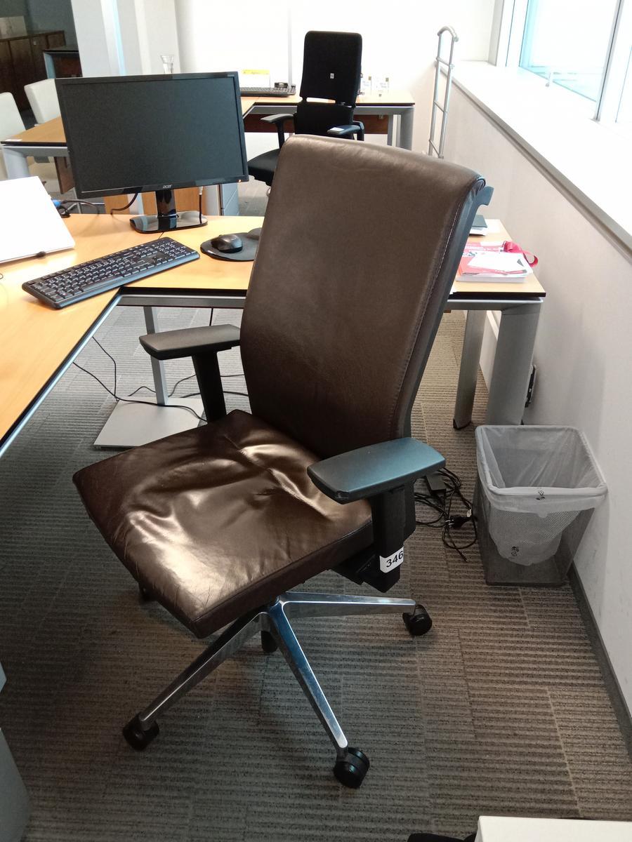 Bürodrehstuhl - Chefsessel von Bene, Lederbezug, dunkelbraun?d=2025-10-11 20:51:16