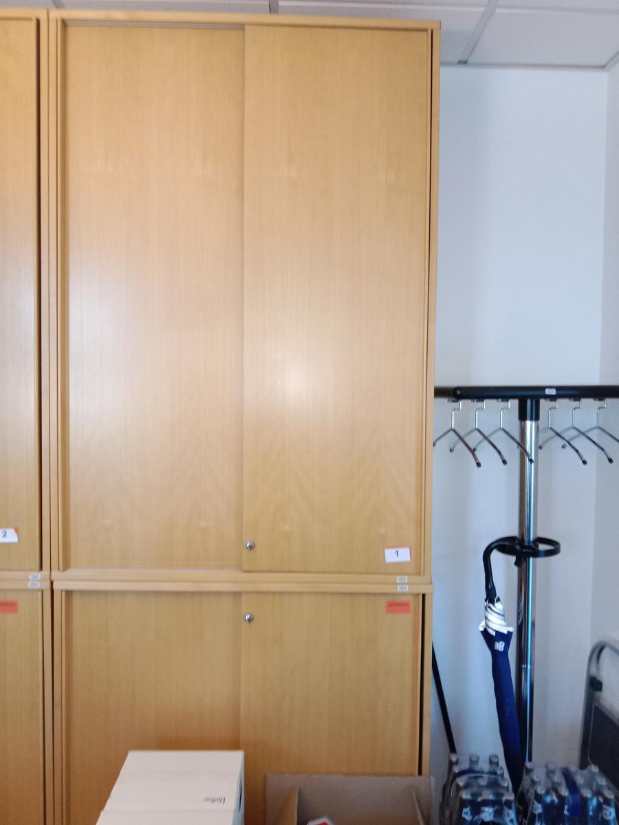 Aktenschrank Kombination bestehend aus Ober- und Unterschrank, 106cm lang, 7 Ordner hoch