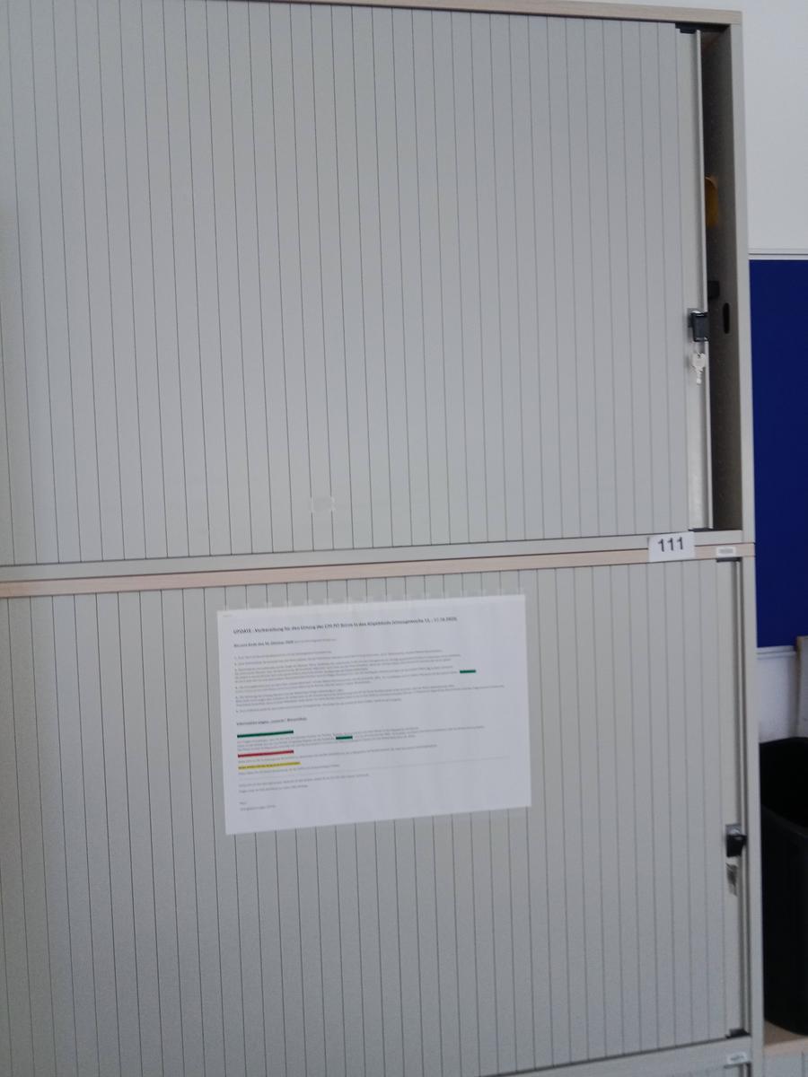 3teiliger Aktenschrank, 120cm lang, 6 Ordner hoch