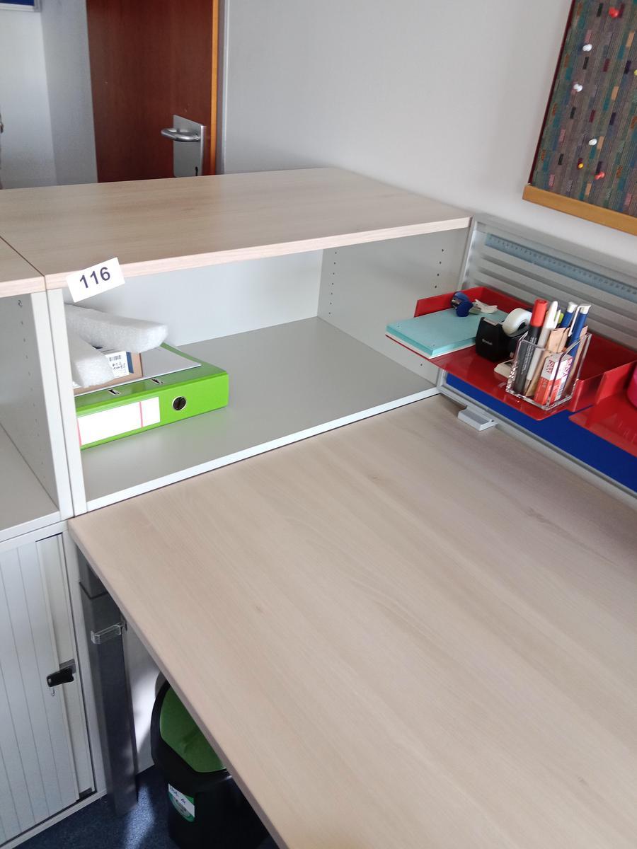 Rollladenschrank, Oberteil offen, 80cm lang, 3 Ordner hoch
