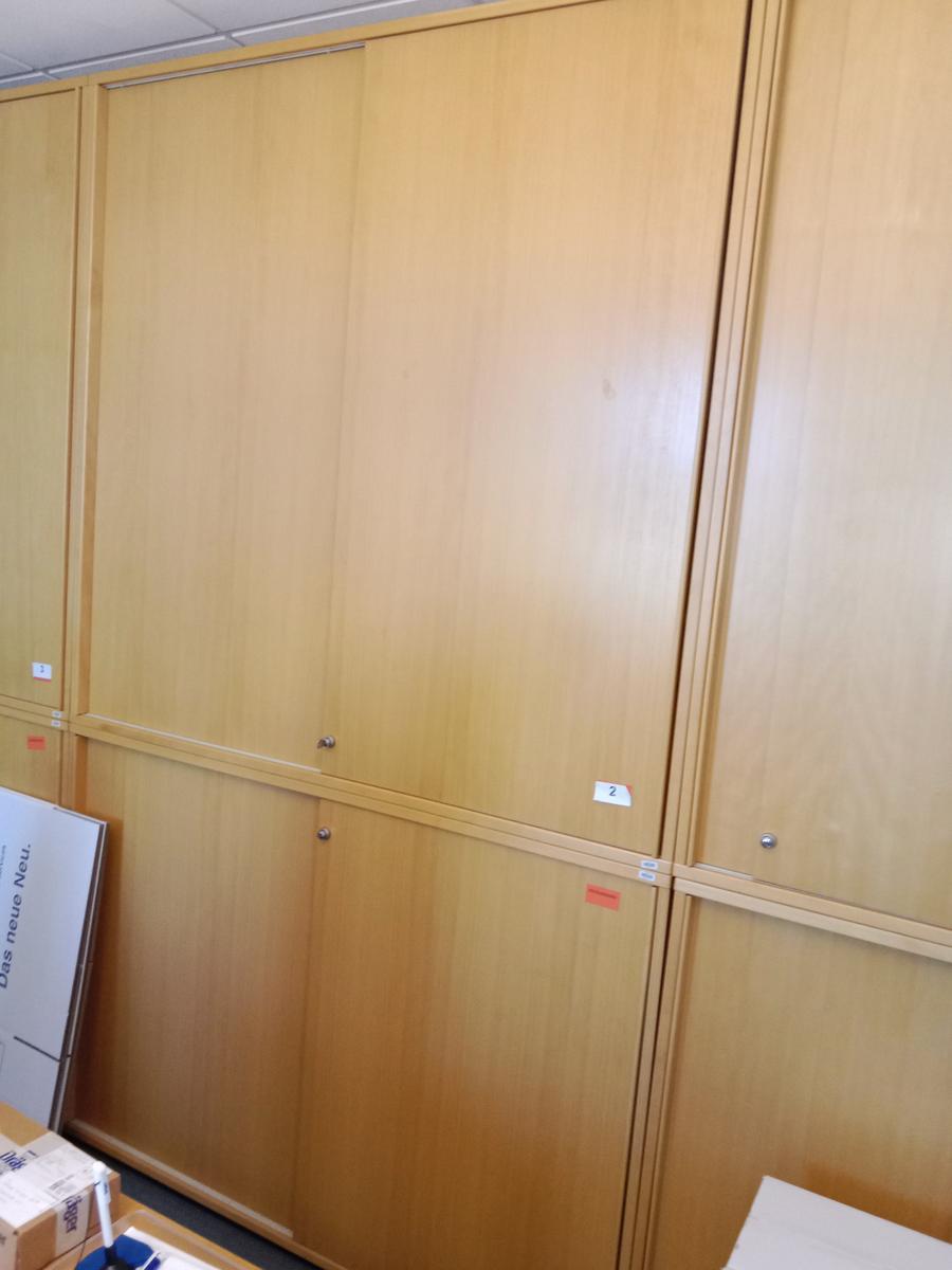 Aktenschrank Kombination bestehend aus Ober- und Unterschrank, 160cm lang, 7 Ordner hoch