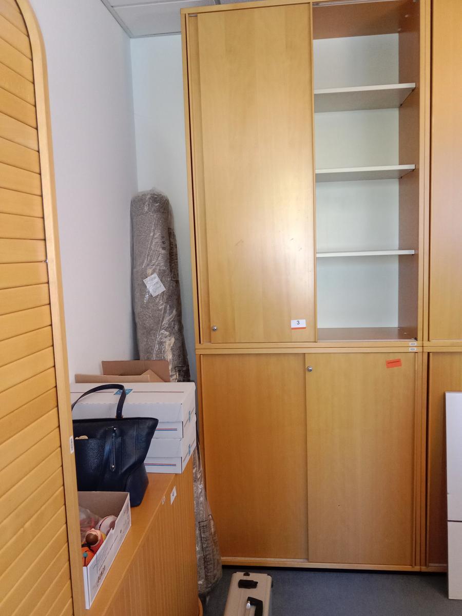 Aktenschrank Kombination bestehend aus Ober- und Unterschrank, 106cm lang, 7 Ordner hoch