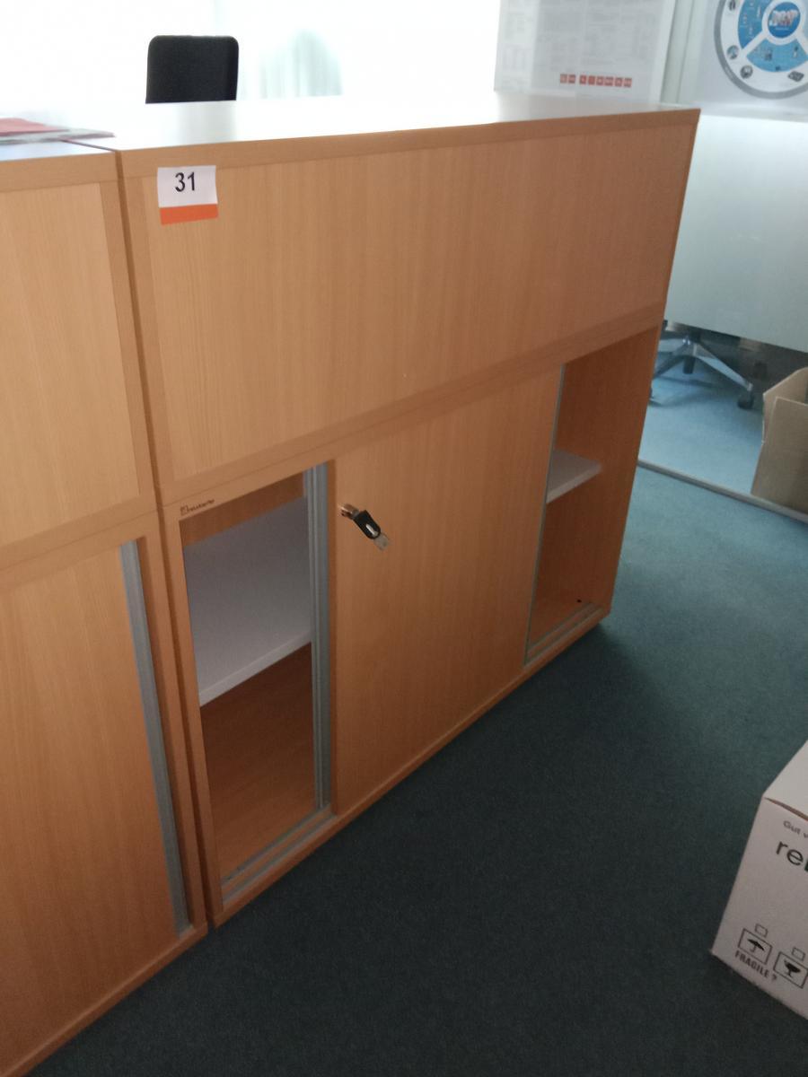 Aktenschrank, 120cm lang, 3 Ordner hoch, beidseitig