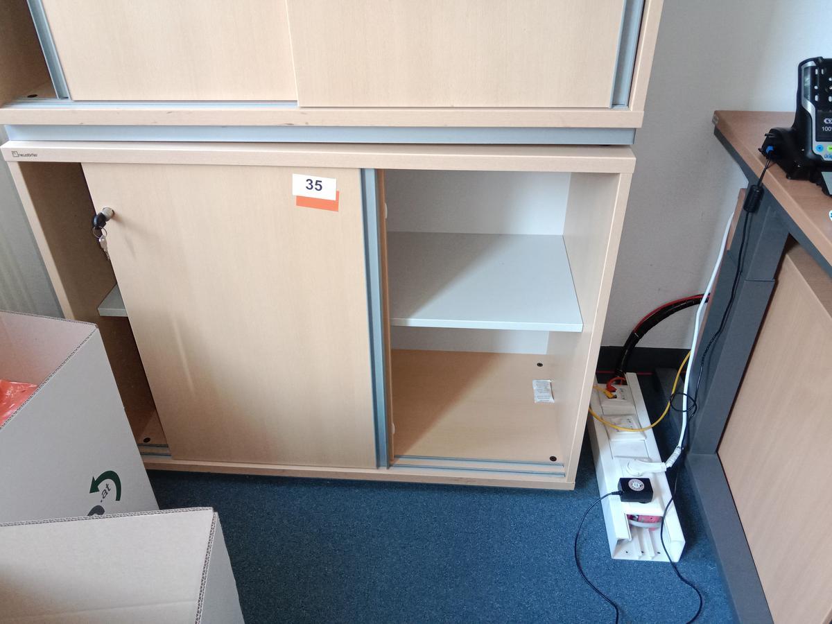 Aktenschrank, 120cm lang, 2 Ordner hoch