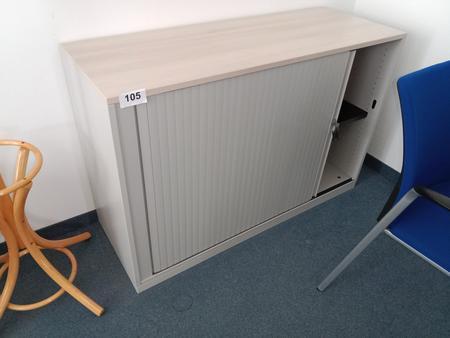Rollladenschrank, 120cm lang, 2 Ordner hoch