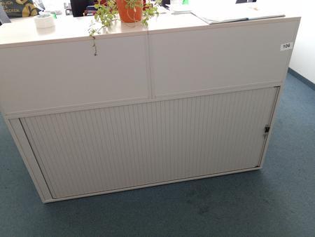 Rollladenschrank, Oberteil offen, 160cm lang, 3 Ordner hoch