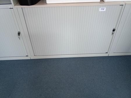 Rollladenschrank, 120cm lang, 2 Ordner hoch