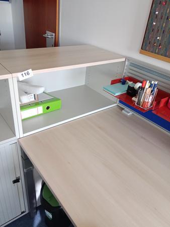 Rollladenschrank, Oberteil offen, 80cm lang, 3 Ordner hoch