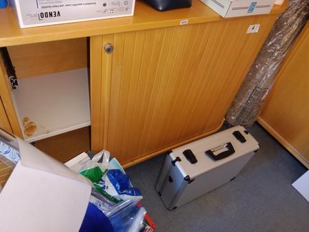 Rollladenschrank, 120cm lang, 2 Ordner hoch