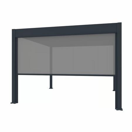 Sonne und Windschutzrollo Anthrazit, 4m, fr 4m Seite