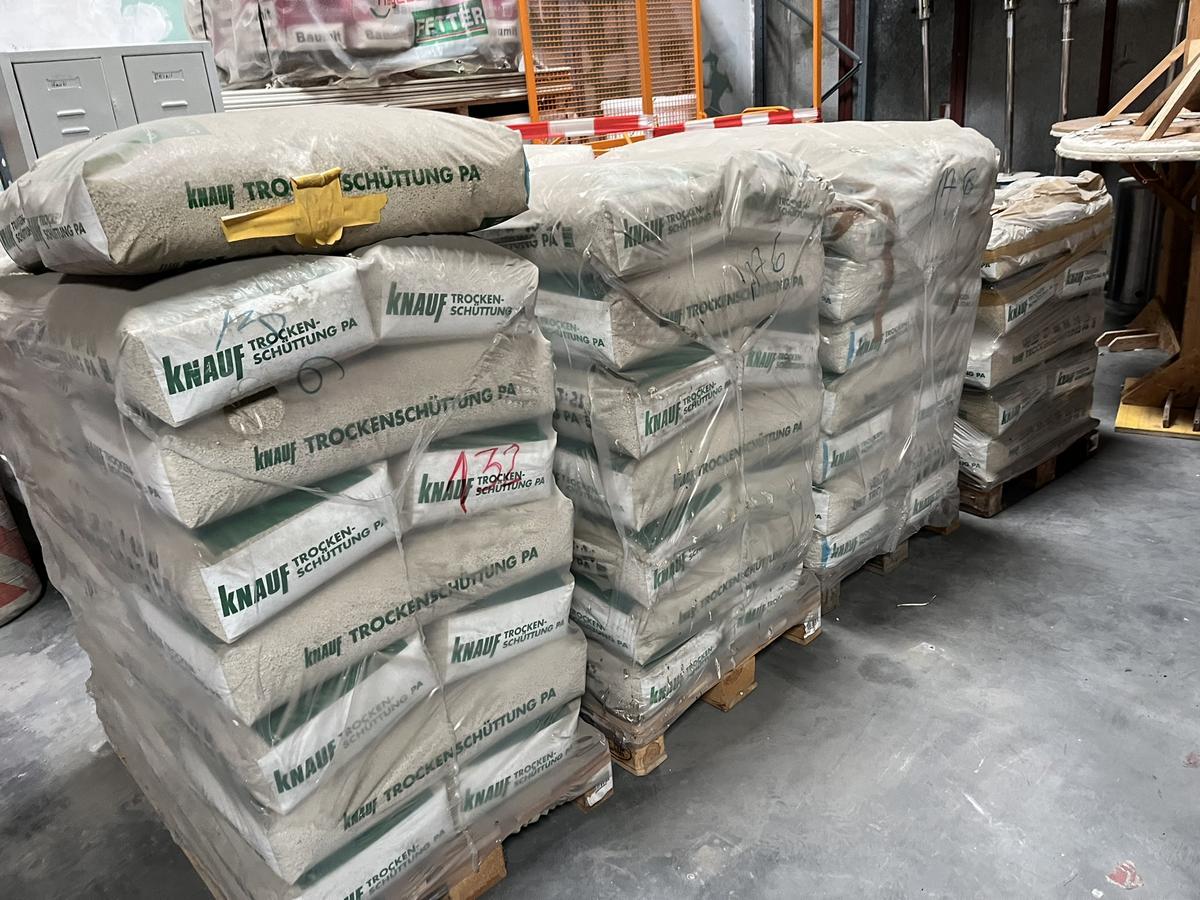 4 Paletten Knauf Trockenschüttungen 40 Liter Sack - ca. 1000 Liter pro Palette - 3,5 m3