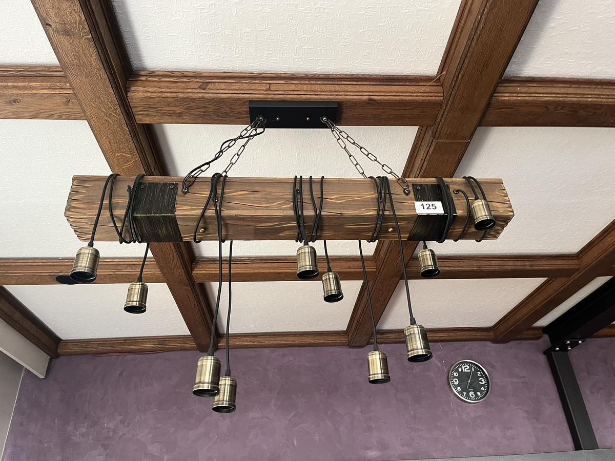 5 Stück Designer Holzleuchten je ca. 110/12/12 cm