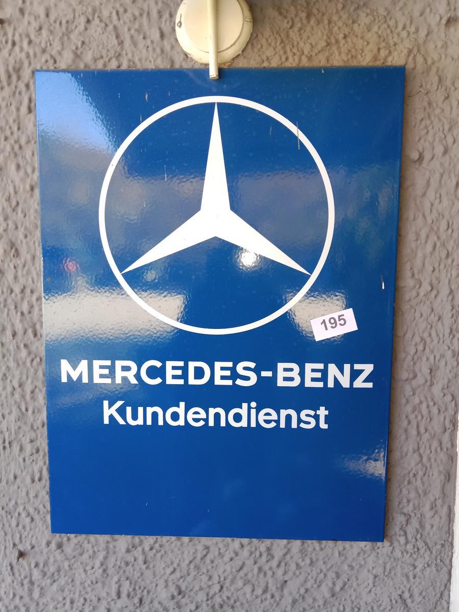 Blechschild  Mercedes, Emaille