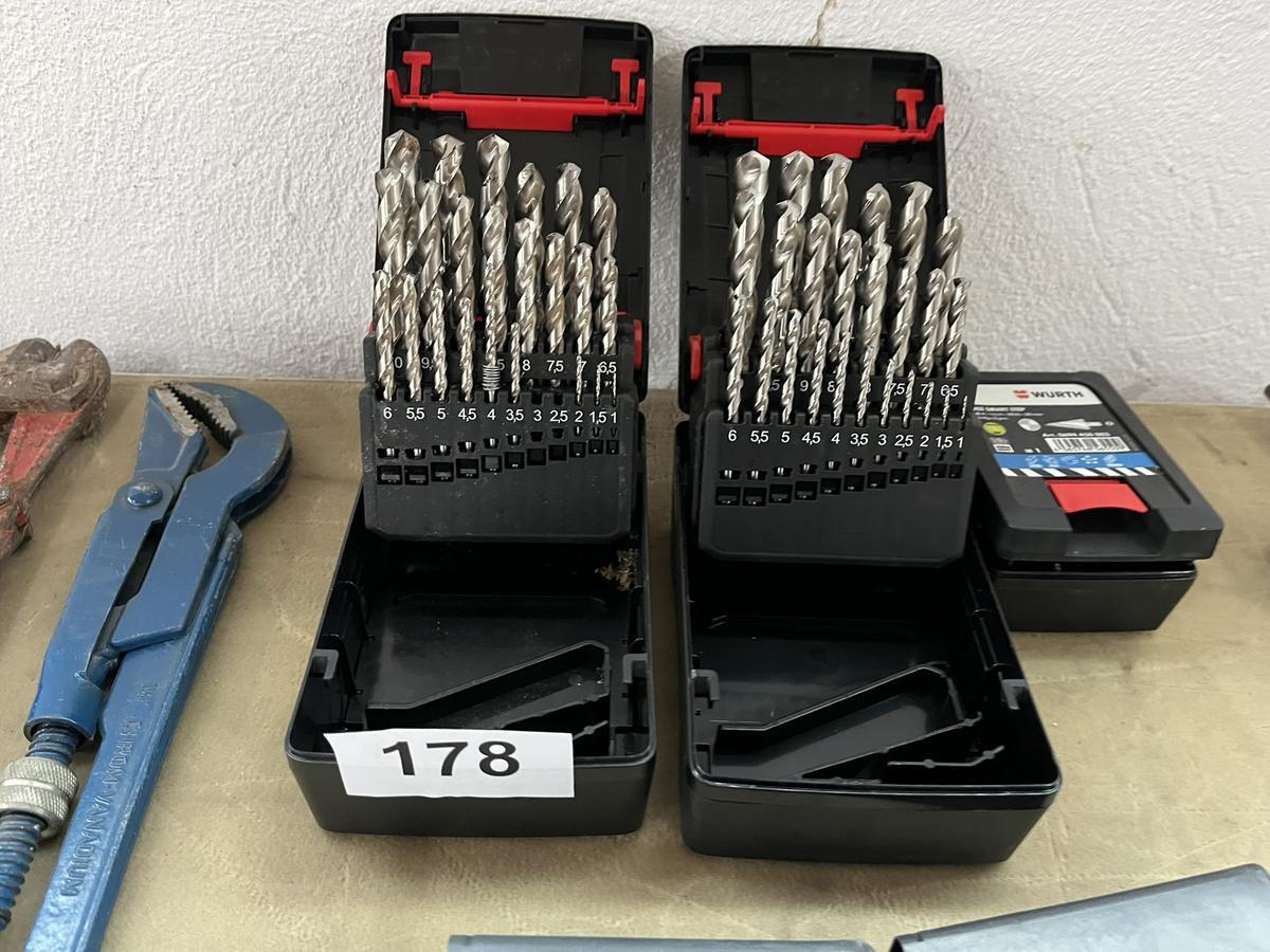 2 Kassetten mit WÜRTH Spiralbohrern neu