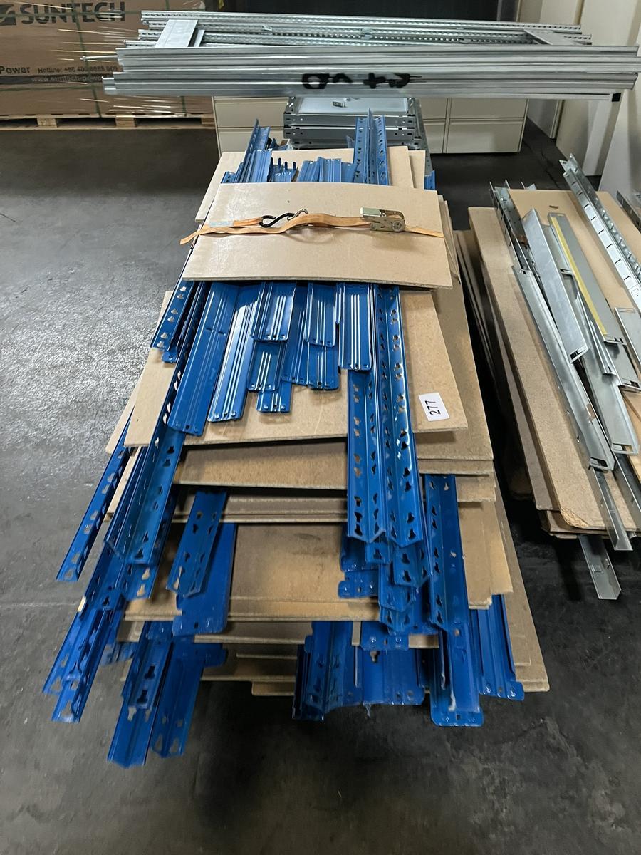 Schwerlastregal, blau, 6.5 lfm x 60cm x 185cm und 3.5 lfm x 50cm x 180cm