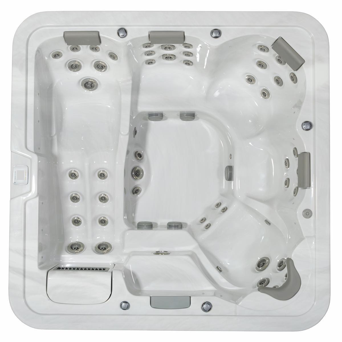 Whirlpool ViskanSpa Modell Ekerö, 230x230cm, Wannenfarbe Sterling, Außenfarbe Alu weiß, inkl. Fernbedienung, Original verpackte Neuware?d=2025-11-18 05:01:27