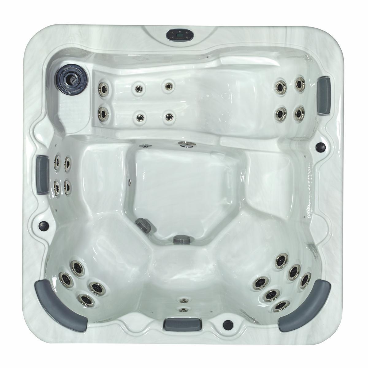 Whirlpool ViskanSpa Modell Lärkö, 210x210cm, Wannenfarbe Mystic, Außenfarbe schwarz, Original verpackte Neuware