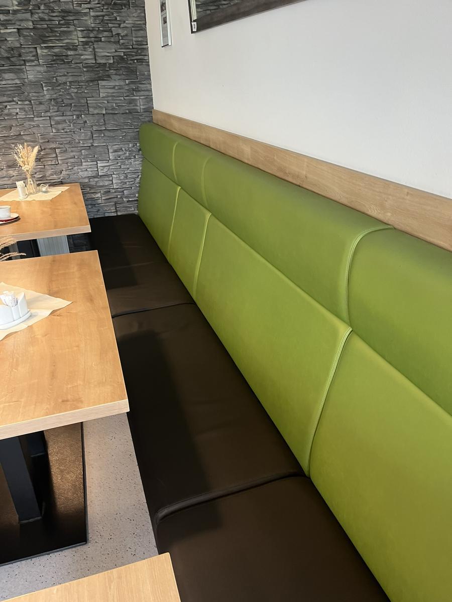 4 Stück Bankmodule mit Lederbezug ca. 420/80/120 cm