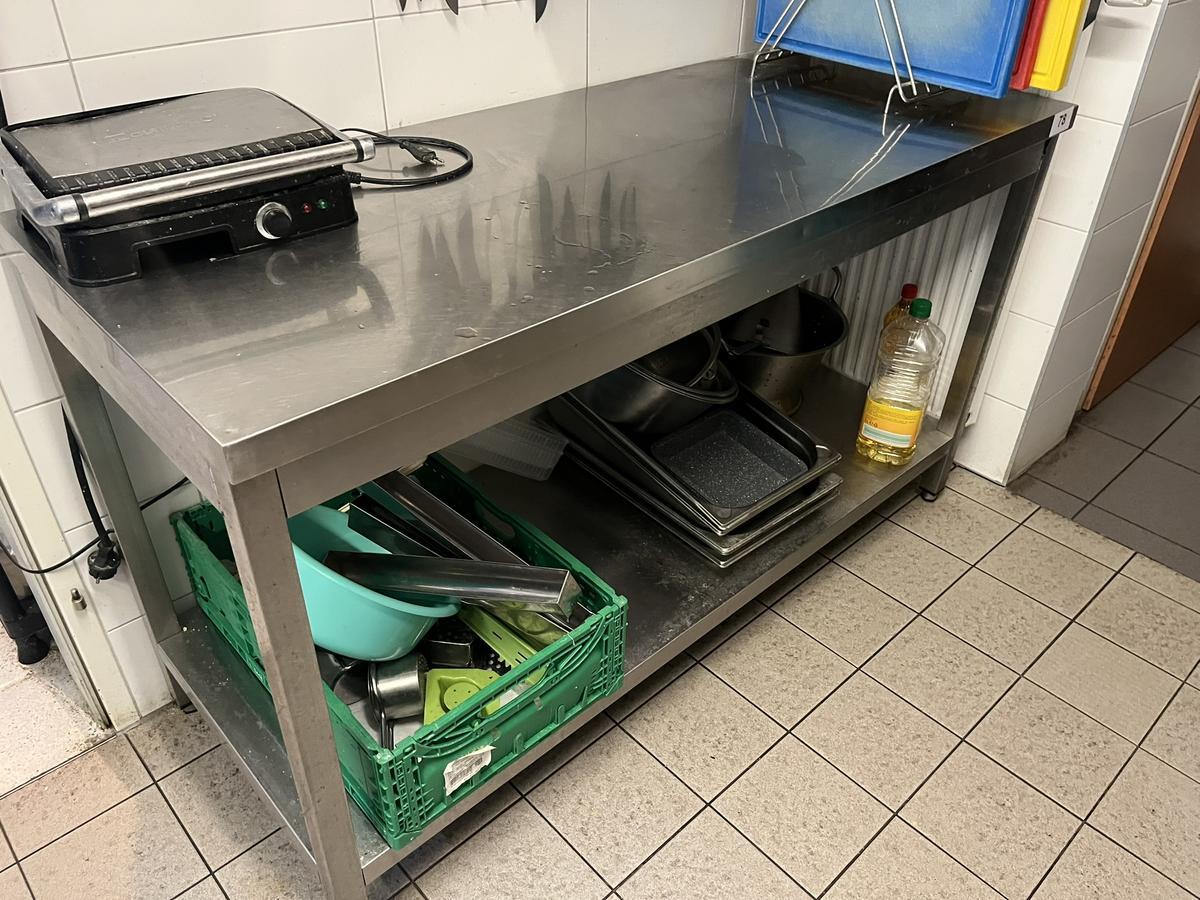 Edelstahl Arbeitstisch ca. 150/60 cm