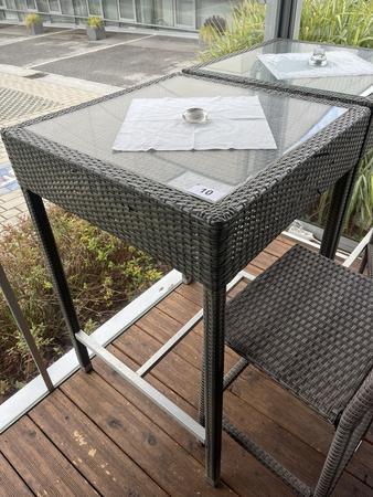 2 Stck Stehtische 75/75 cm plus 2 Hocker