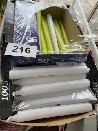 30 Stk. div. Kerzen grn/wei