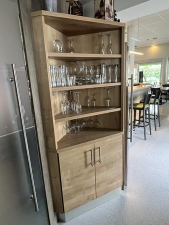 Eckmodul ca.92/204/47 cm mit 4 Fchern, Doppeltre unten