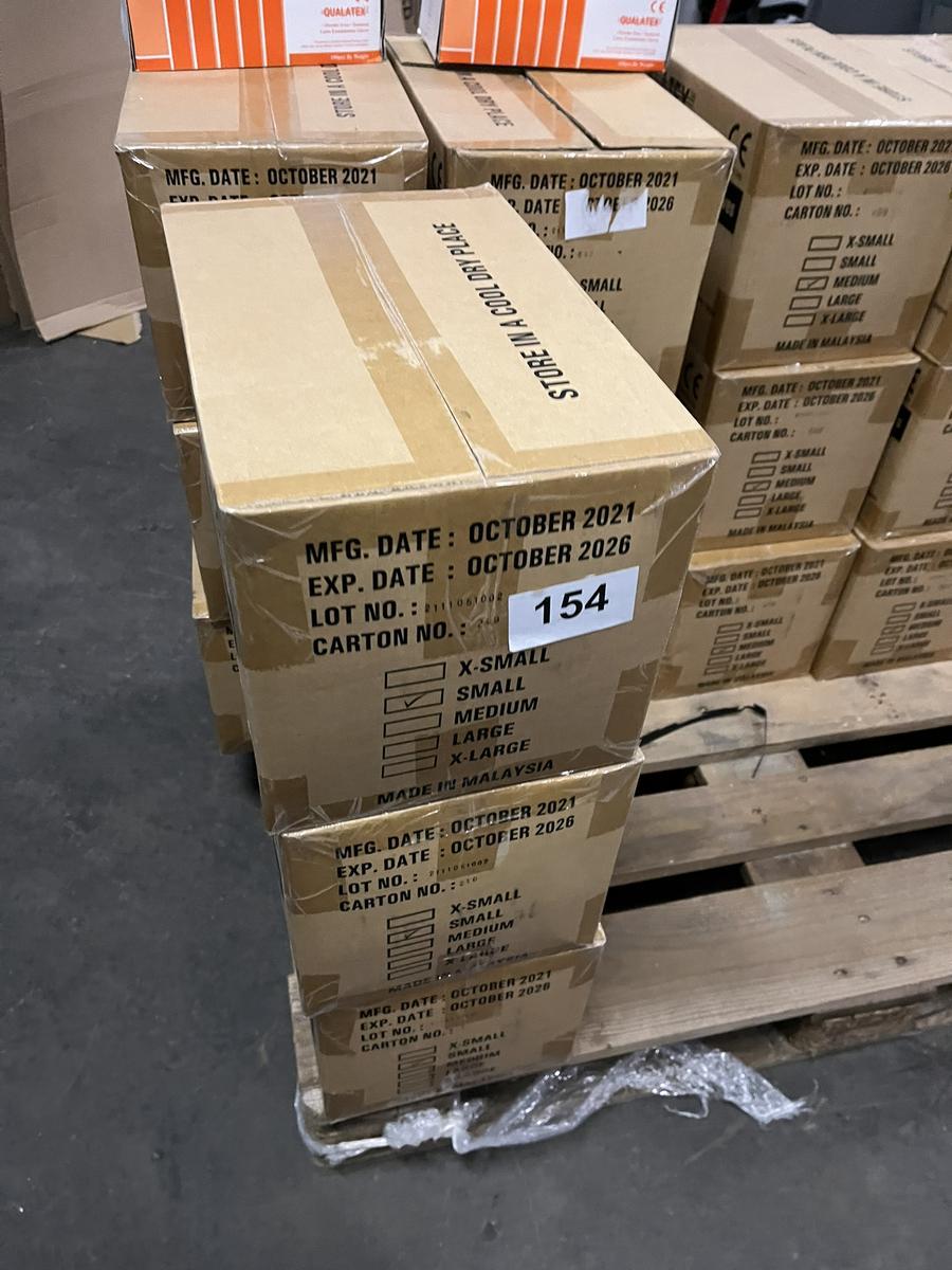 3 Karton Qualatex Latex Handschuhe, je 10 Pakete à 100 Handschuhe, Small