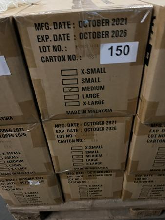 3 Karton Qualatex Latex Handschuhe, je 10 Pakete à 100 Handschuhe, Medium 3 Karton Qualatex Latex Handschuhe, je 10 Pakete à 100 Handschuhe, Medium