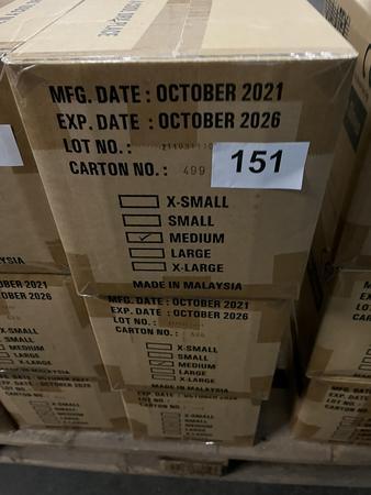 3 Karton Qualatex Latex Handschuhe, je 10 Pakete à 100 Handschuhe, Medium 3 Karton Qualatex Latex Handschuhe, je 10 Pakete à 100 Handschuhe, Medium