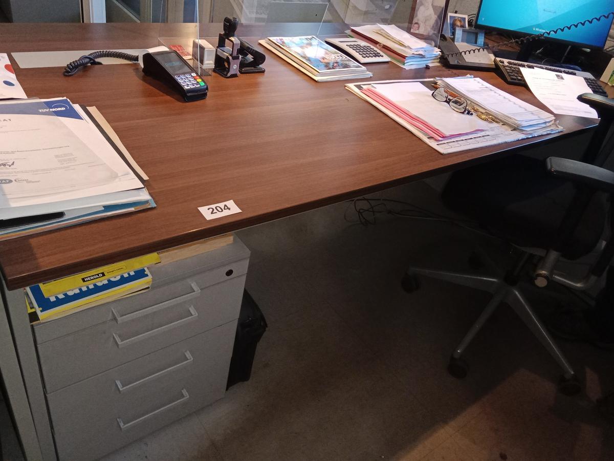 Schreibtischmodul ca, 200/100 cm plus Aktenablage 80/100 cm