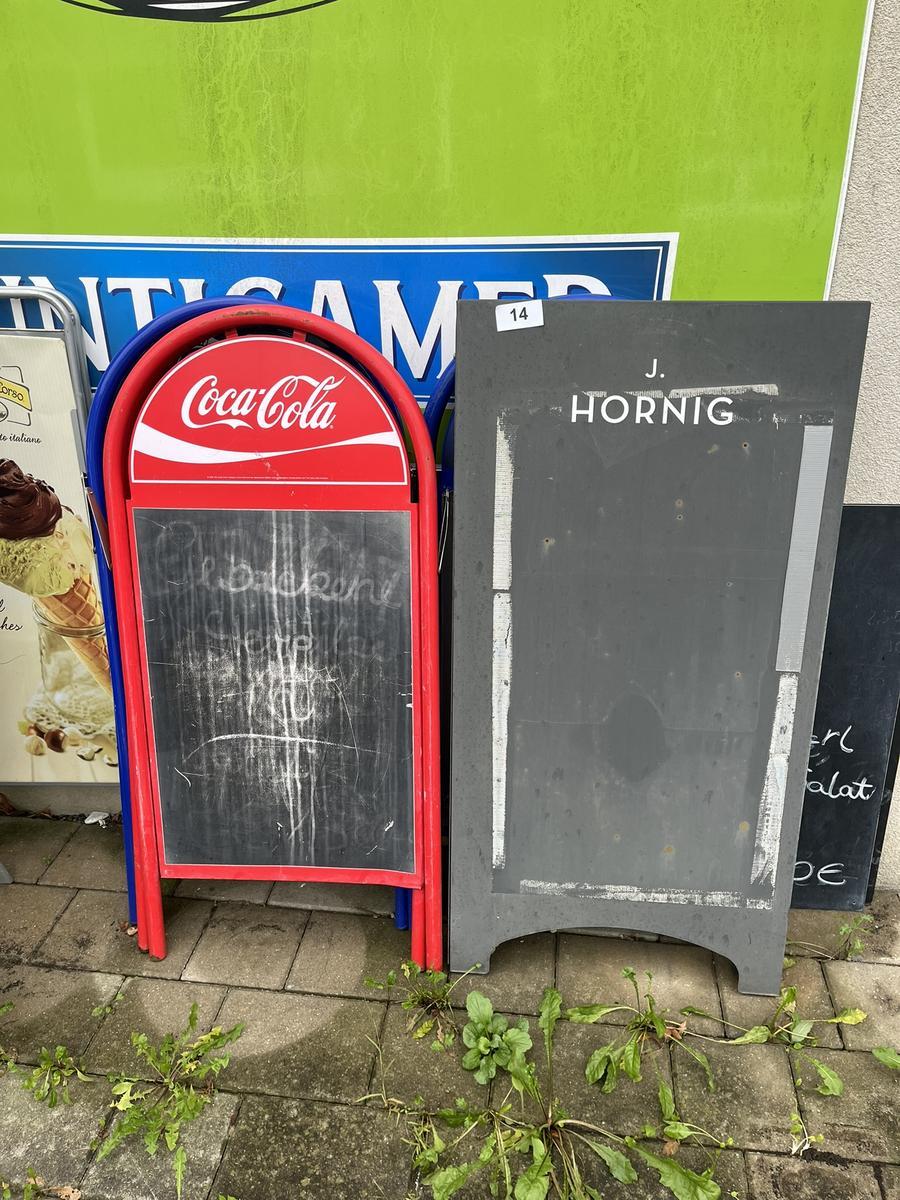 3 Stück Werbeaufsteller