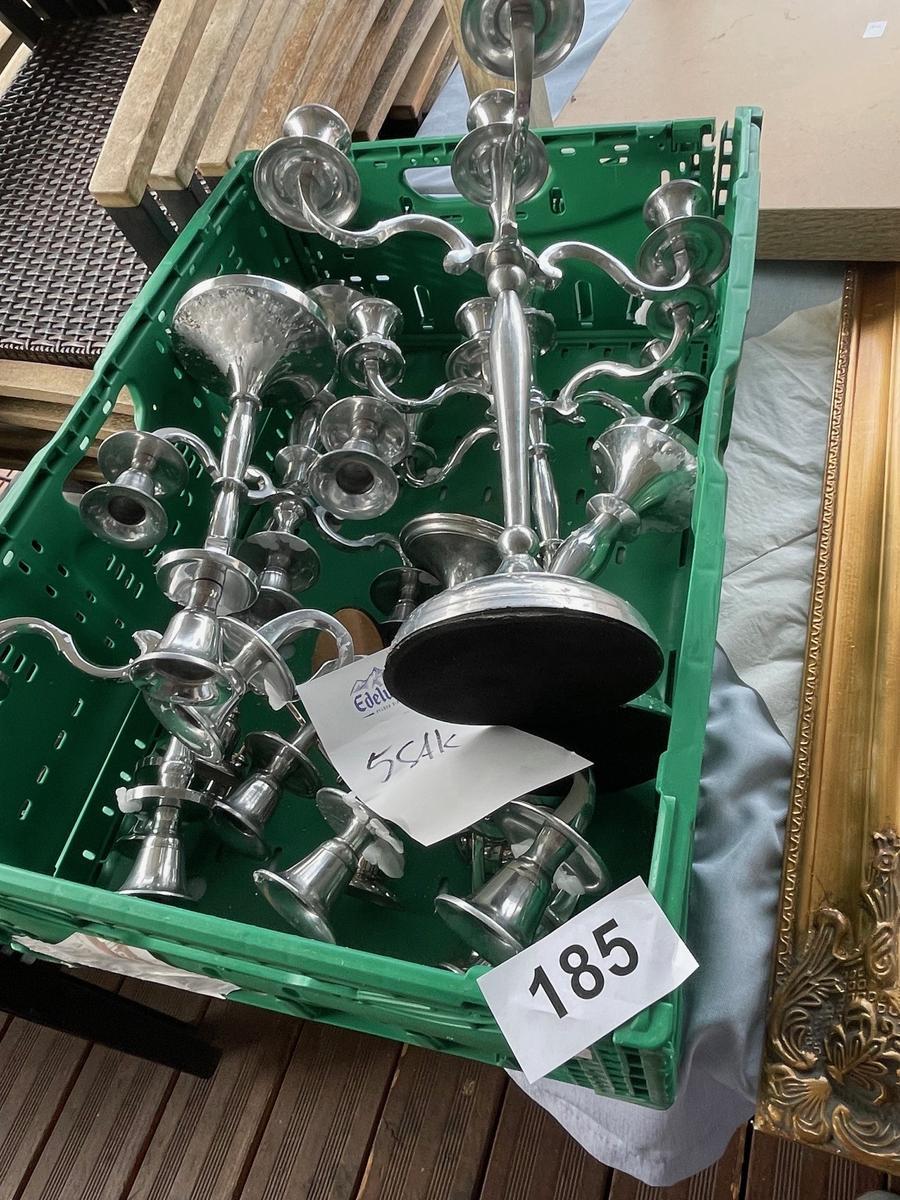 5 Stk. Kerzenständer silber