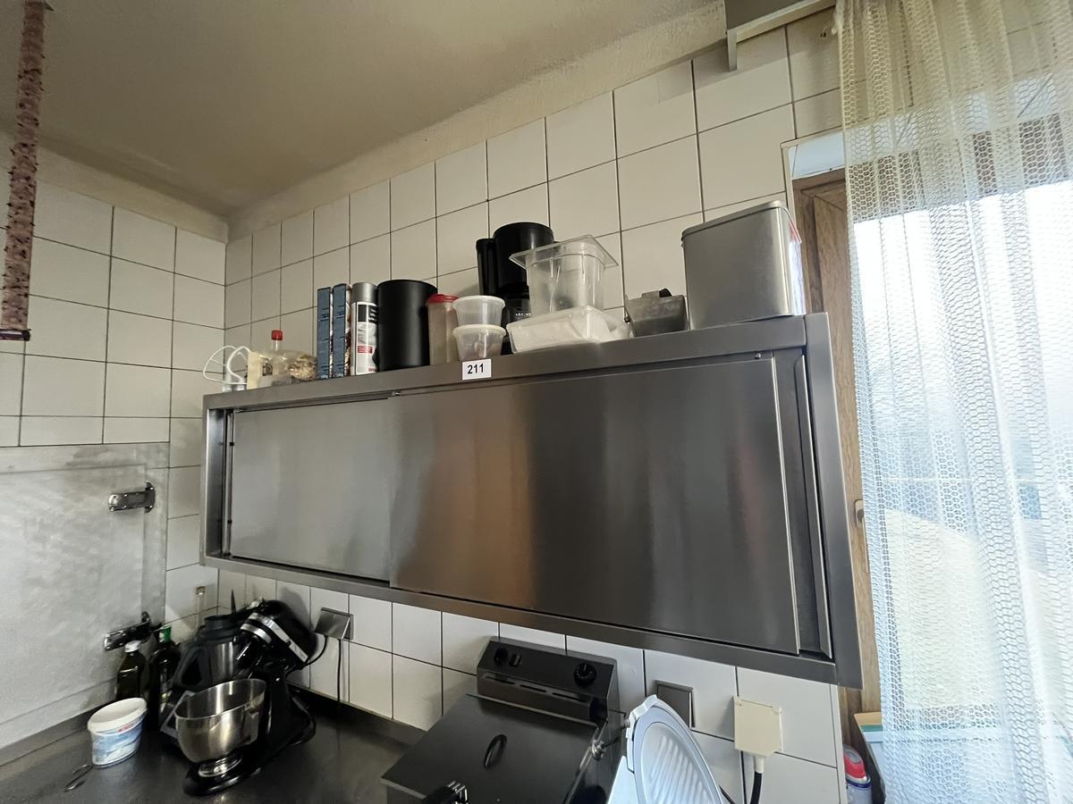 Edelstahl Hängeschrank mit Fachebene ca. 162/50/35 cm