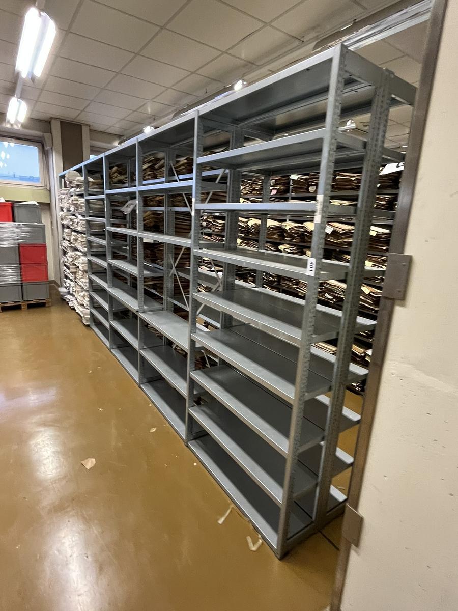 ca. 5.8 Laufmeter Steckregalanlage mit Fachb&ouml;den, 60cm tief, 224cm hoch