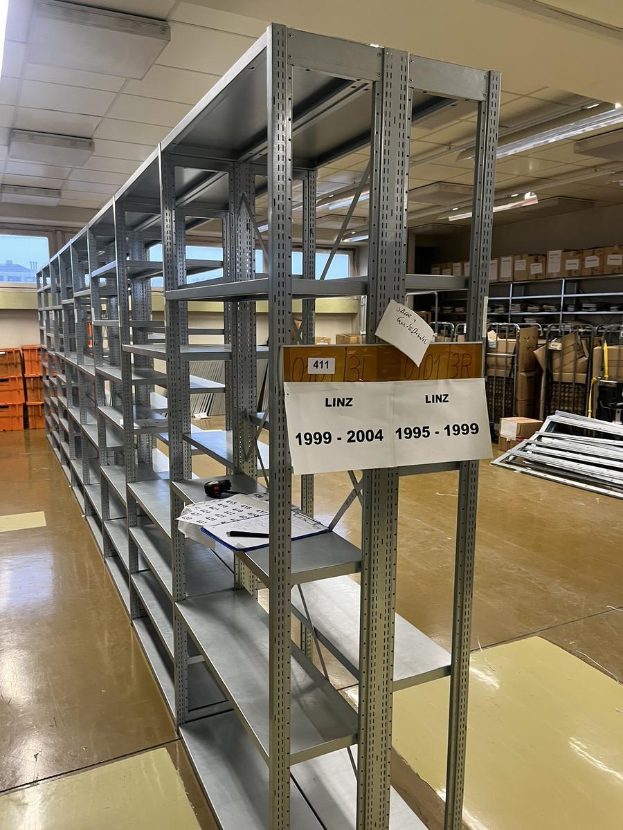 ca. 7.8 Laufmeter Steckregalanlage mit Fachb&ouml;den, 60cm tief, 224cm hoch?d=2025-12-18 20:50:33