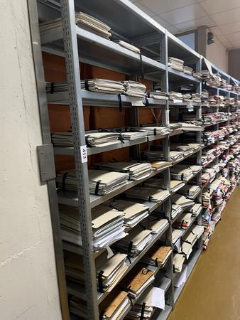 ca. 5.8 Laufmeter Steckregalanlage mit Fachböden, 60cm tief, 224cm hoch ca. 5.8 Laufmeter Steckregalanlage mit Fachböden, 60cm tief, 224cm hoch