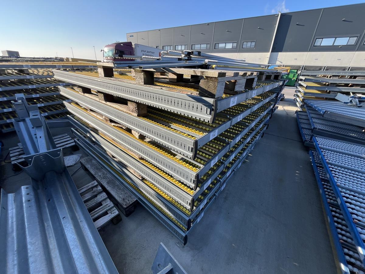 6 Stk. SCH&Auml;FER Rollregale f&uuml;r St&uuml;ckgut ca.243/270/65 cm