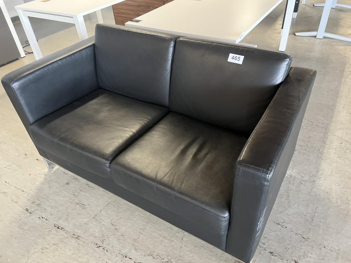 Leder Sitzbank ca. 135 x 77 cm  schwarz - Ausstellungst&uuml;ck?d=2026-01-20 11:42:05