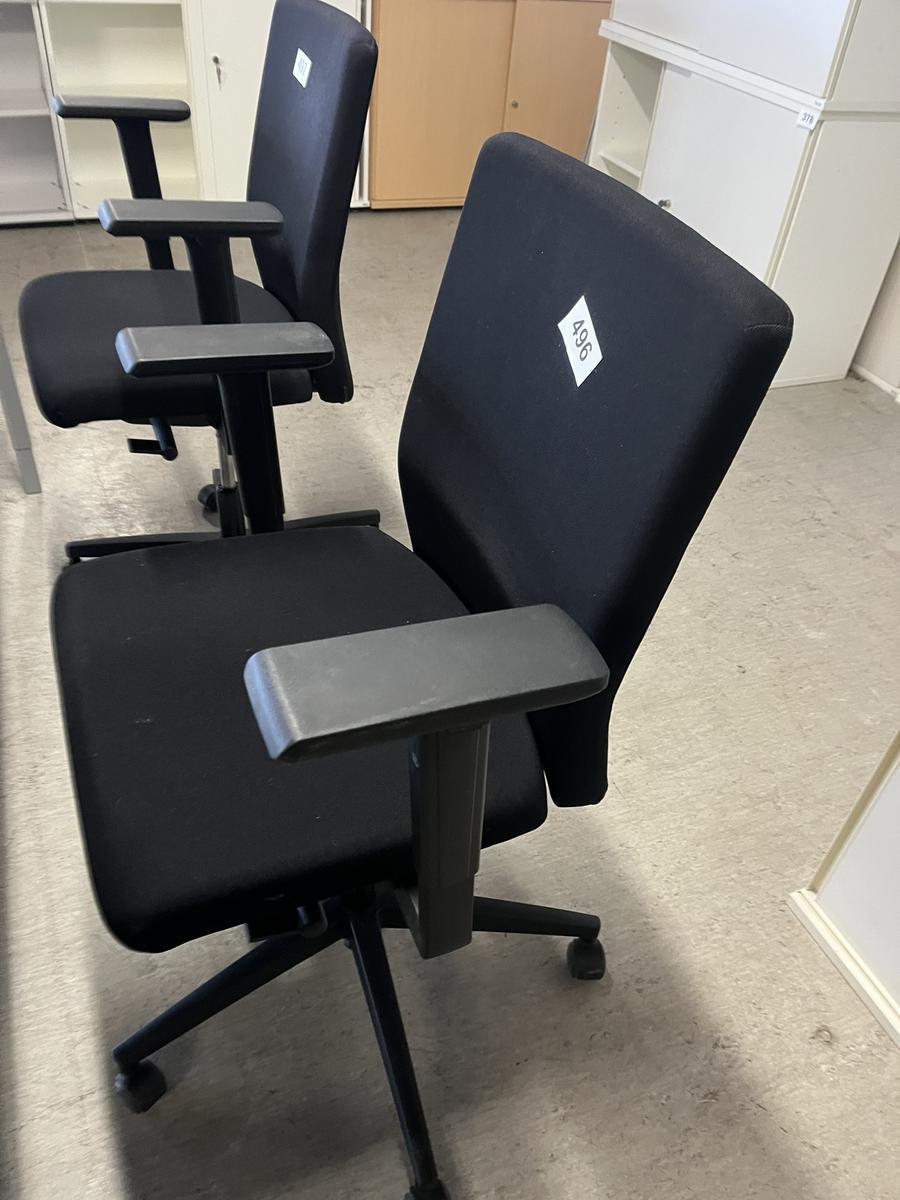 B&uuml;rodrehstuhl mit Armlehne verstellbar schwarz