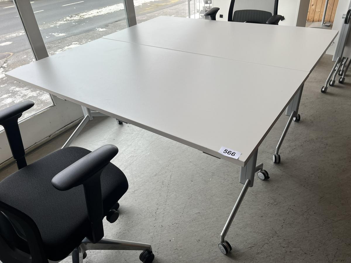 Neud&ouml;rfler Seminar-,Besprechungsstisch wei&szlig; klappbar 160/80 cm