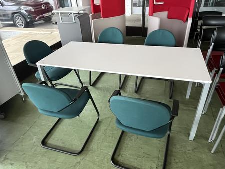 Besprechungtisch 180x80 cm mit 5 St�ck Besprechungsst�hlen