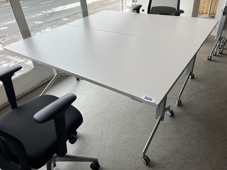 Neud�rfler Seminar-,Besprechungsstisch wei� klappbar 160/80 cm