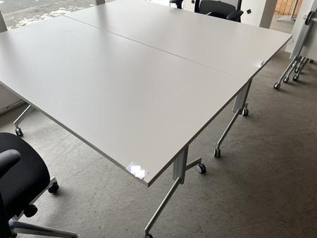 Neud�rfler Seminar-,Besprechungsstisch wei� klappbar 160/80 cm